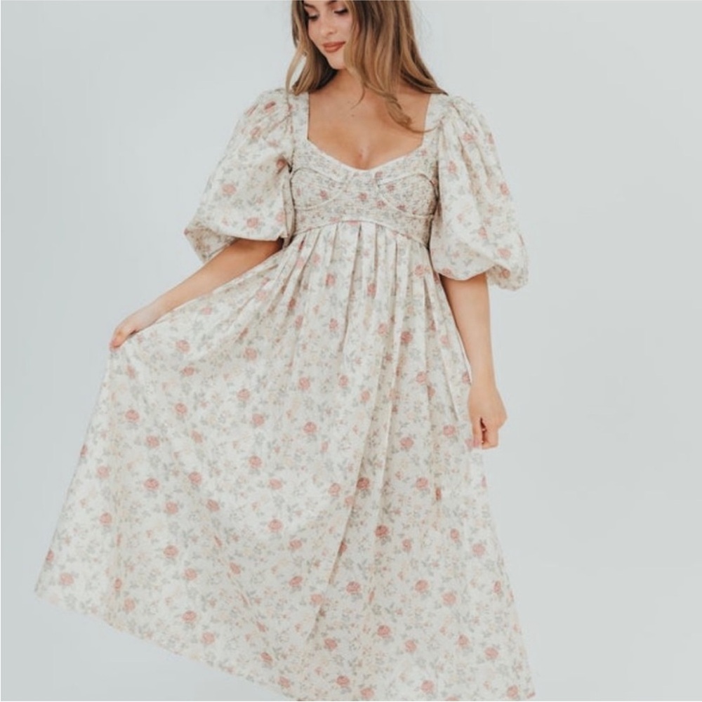 Floral Maternity Dress - Picture 2 of 5
